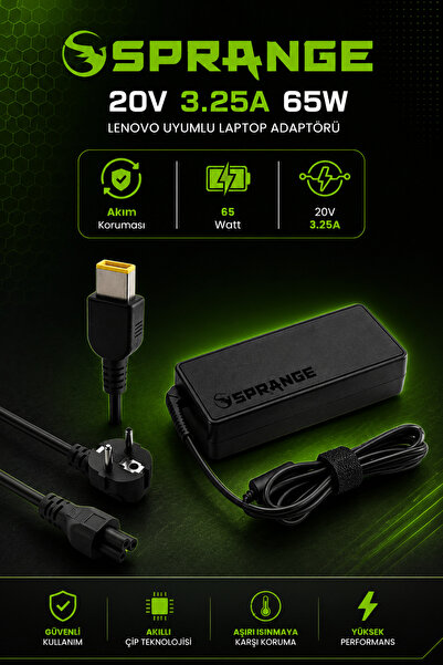 SPRANGE LENOVO Ideapad G50-70 G50-30 Z50-70 80G0 Şarj Aleti Adaptörü 20V 3.25...