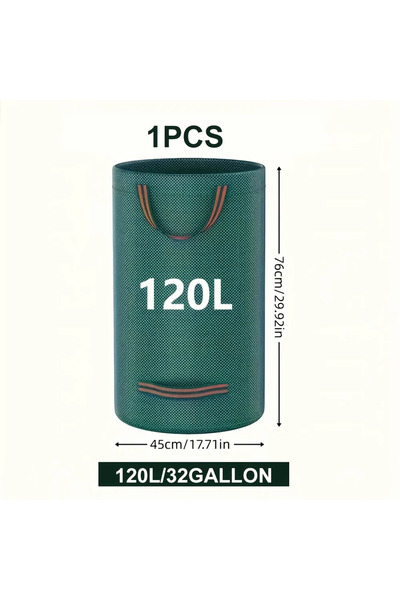 Choice 120L Heavy-Duty PP Garden Waste Bags - Reusable Yard Debris Bags with ...