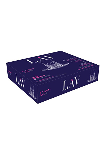 LAV Odin Cam Çay Seti 6 Kişilik 170 ml (6 Çay Bardağı, 6 Çay Tabağı)