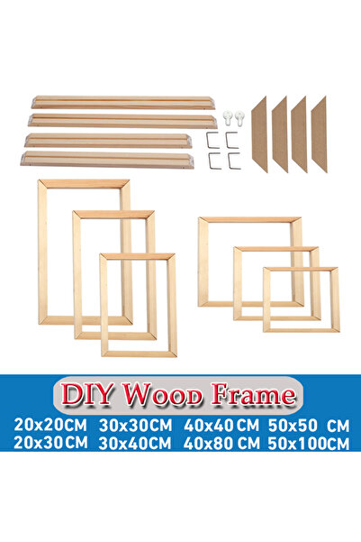Choice6 30x45cm DIY Wood Frame Canvas Painting Wooden Poster Photo Frame 30x4...