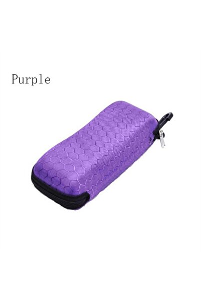 Choice purple New Honeycomb Zipper Glasses Case portable Sunglasses Case Zipp...