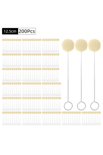 Choice 12.5cm-200Pcs 20-200 Pcs Wool Daubers, Practical Ball Brush Set, Leath...