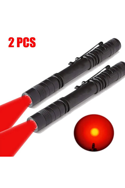 Choice Not included Fixed focus black Red 2PCS 1pc/2pcs Portable Red Light Fl...