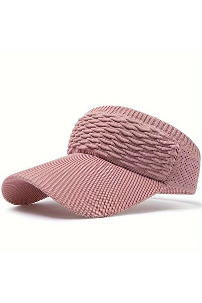 Choice Pink 1pc Women Anti-UV Sun Hats Breathable Adjustable Empty Top Visor ...