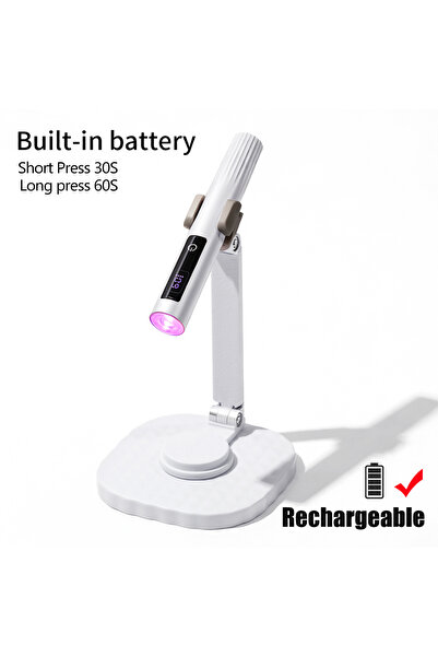 Choice White Set YIKOOLIN Mini Handheld UV Light Nail Lamp with Stand Handhel...