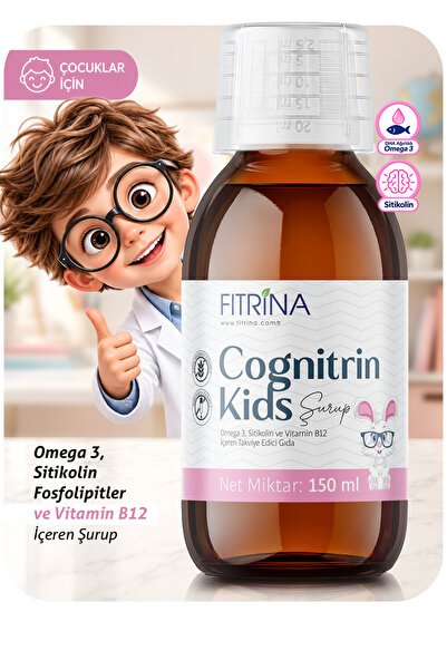 FITRİNA Cognitrin Kids Omega 3 Sitikolin Fosfatidilserin B12 İçeren Şurup 150...