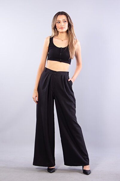 Mckanzie 6290 (n-1710) ready-to-wear belted pleated wide leg trousers
