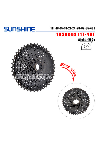 Choice 10Speed 11-40T Black SUNSHINE MTB Cassette 8/9/10/11/12 Speed 40/42/46...