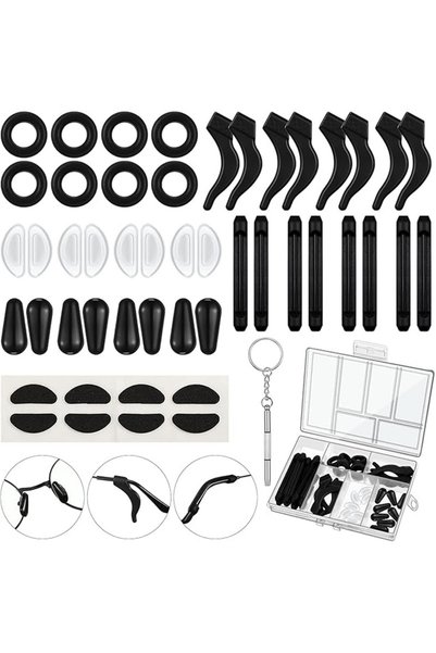 Choice 2 60Pcs Eyeglasses Retainers Anti-Slip Holder Silicone Ear Hook Set Ey...