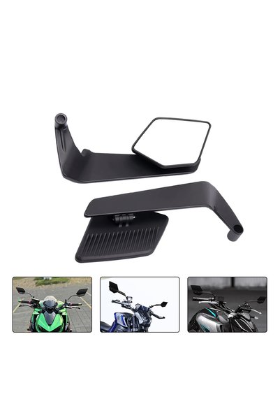 Choice 1 pair B Universal Adjustable Motorcycle Wind Wing Side Rearview Mirro...