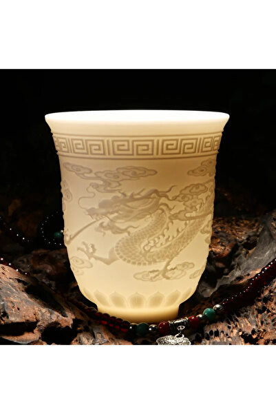 Choice 200ml Chinese White Porcelain Cup Goat Fat Jade Personal Cup Tea Set C...