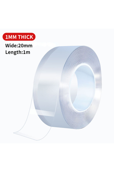Choice 1mmX1m transparent 20mm Nano Double Sided Adhesive Waterproof Transpar...