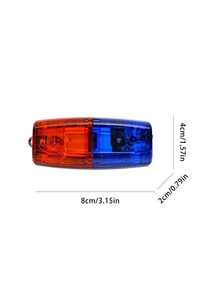 Choice A LED Red Blue Caution Emergency Light Flashing Shoulder Lamp USB Rech...