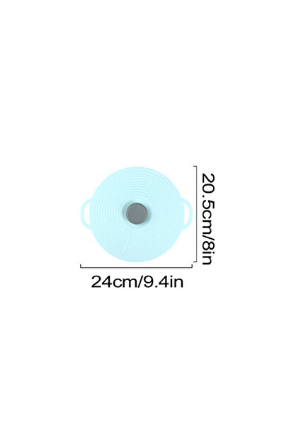 Choice 20.5cm blue Leeseph Silicone Lids for Bowl, Reusable Sealed Suction Li...
