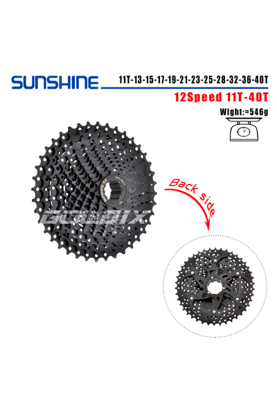 Choice 12Speed 11-40T Black SUNSHINE MTB Cassette 8/9/10/11/12 Speed 40/42/46...