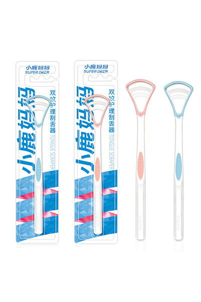 Choice 2pcs Mix 2PC Fawnmum Dual Uses Tongue Scraper Cleaners Reusable Oral H...