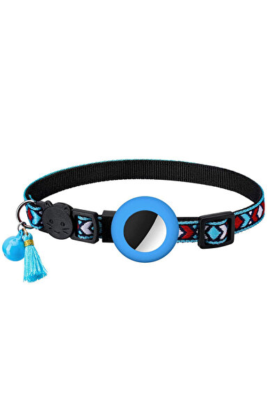 Choice AC57-blue New Airtag Pet Collar Adjustable Nylon Puppy Cat Collar With...