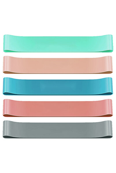 Choice 5Pcs Macarons Resistance Loop Exercise Band Fitness Bands for Home Str...