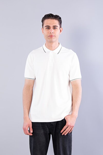 Mckanzie 4661 collar sleeve end striped collar t-shirt