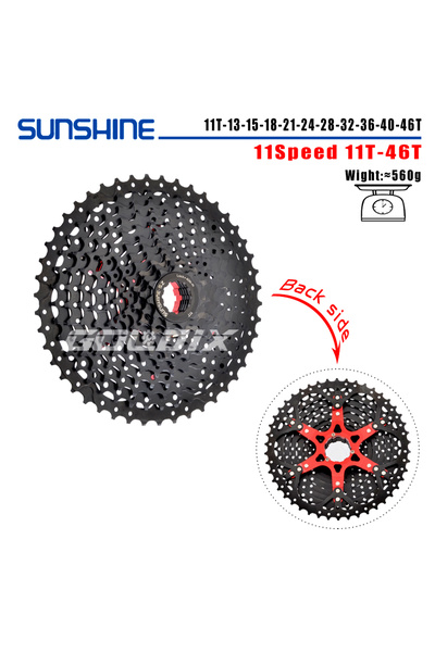 Choice 11Speed 11-46T Black SUNSHINE MTB Cassette 8/9/10/11/12 Speed 40/42/46...