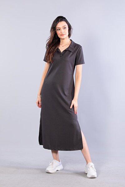 Mckanzie 26675 polo neck modal fabric dress