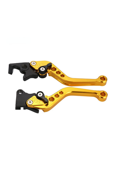 Choice5 Gold Universal Motorcycle Brake Levers Motorcycle Front Disc Rear Dru...