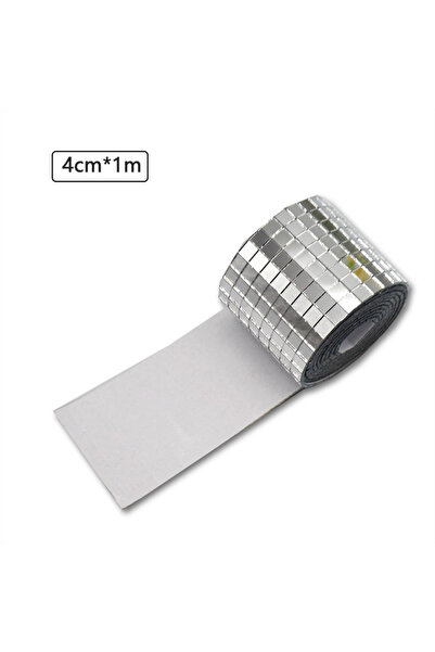 Choice Silver Mirror Wall Sticker Self-adhesive Mini Square Mosaic Tiles Stic...