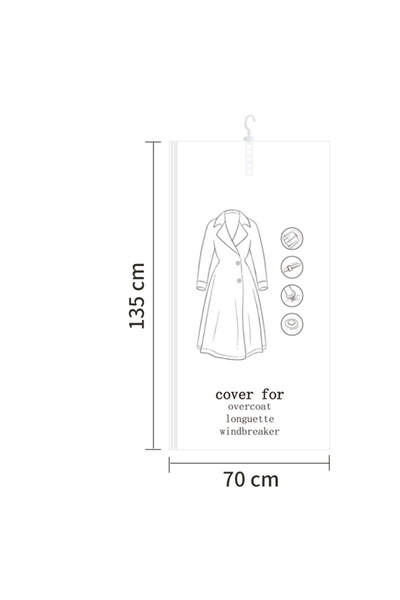 Choice 135x70CM Hanging Vacuum Bags Space Saver Bags for Clothes Compression ...