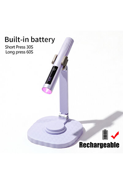 Choice1 Purple Set YIKOOLIN Mini Handheld UV Light Nail Lamp with Stand Handh...