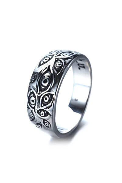 Choice 13 Silver Vintage Gothic Minimalist Trend Devil's Eye Ring Men's and W...
