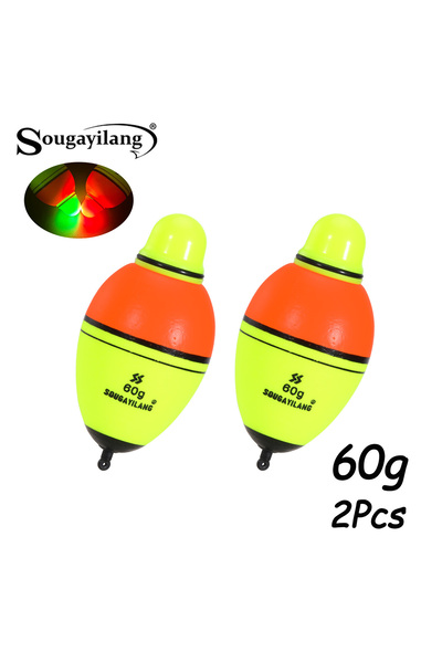 Choice 60g Buoyancy Sougayilang Luminous Fish Floats 2Pcs with 6 Size Options...