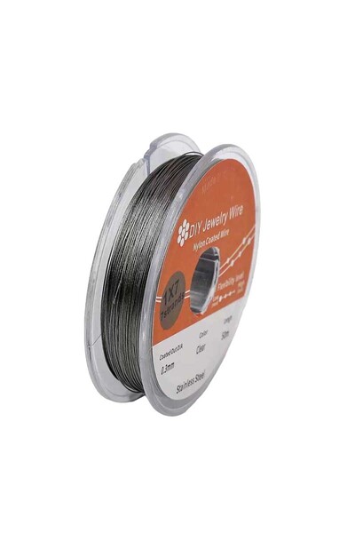 Choice4 Steel 0.3mm 50m Roll 0.3/0.38mm White Rhodium Golden Steel Wire, Nylo...