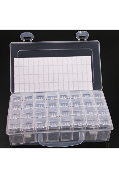 Choice as Shown 32 Grids 1pc 28/32/48/56/64 Slots Plastic Storage Box, DIY Di...