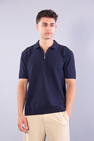 Mckanzie 10030 zippered shirt collar short sleeve t-shirt