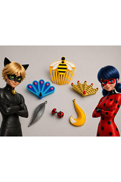 DENİZ TASARIM Miraculous Mucize Takıları 3D baskı. 6 adet