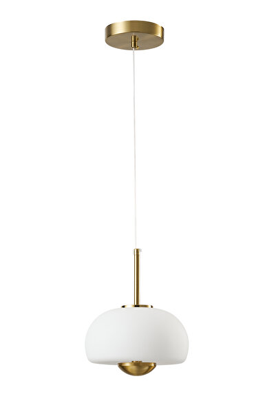 Apliqa Tres Tekli 7 Watt 3000K Eskitme Beyaz Camlı Led Sarkıt Avize