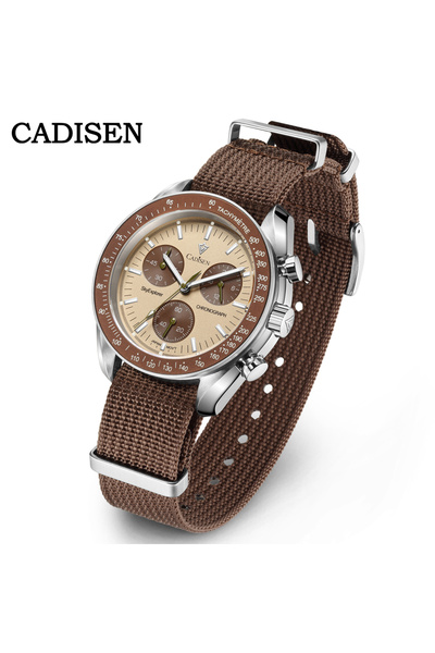 Choice5 brown CADISEN New Men's Watches Luxury Quartz Wrist Watch For Men Sap...