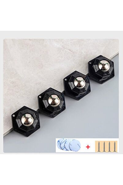 Choice 4Pc black Steel Ball 4Pcs Furniture Casters Wheels 200Kg Heavy Duty Un...