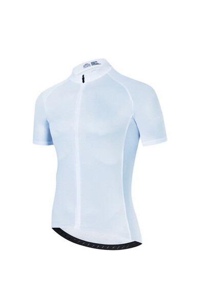 Choice35 Asian size-XXL White Solid Color Summer Men Short Sleeves Cycling Je...