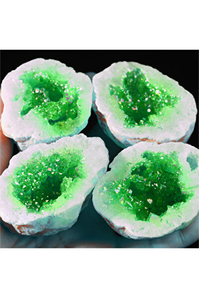 Choice1 MINI 15-30g green 1PC Natural Agate Plated/Electroplated Cornucopia C...
