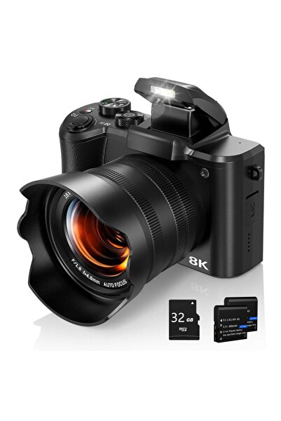 Choice1 EU Plug 32GB TF Card 8K Digital Camera for Photography Autofocus WiFi...