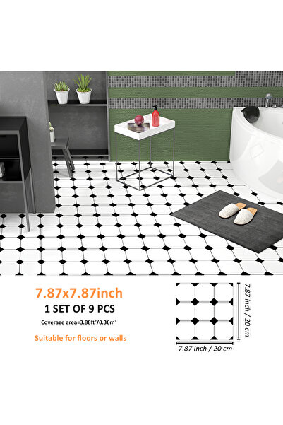 Choice zxDB-4T9P20-138-ZZ 9PCS Scandinavian Style Self-adhesive Waterproof Fl...