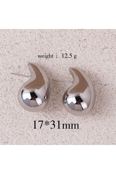 Choice middle silver Vintage Gold Plated Chunky Dome Drop Earrings for Women ...