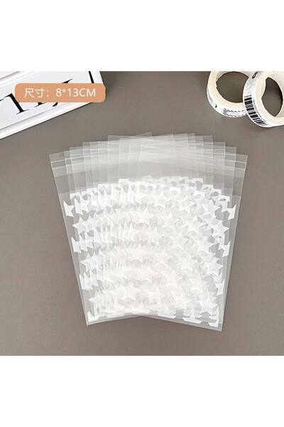 choice2 50pcs B Clear Opp Gift Packaging Bag With Star & Circle Print - A Con...