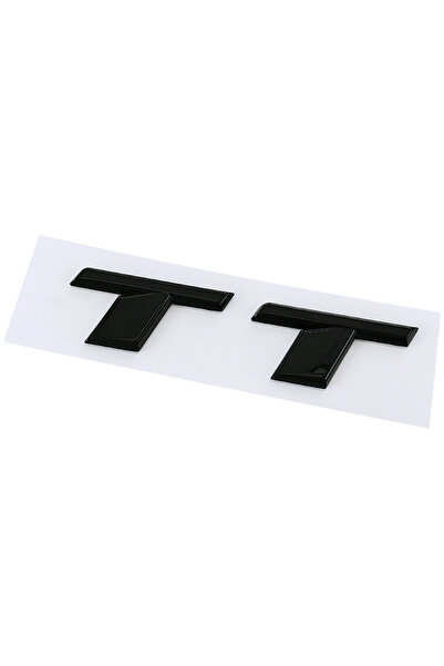 Choice Gossy Black TT 3d ABS Chrome Black Logo TT Emblem Letters Car Rear Tru...