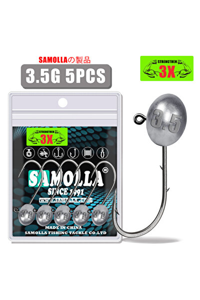 Choice52 Hook Size 4 3X3.5g Jig Head Hook 3X Rockfish Ajing Fishing Hooks For...