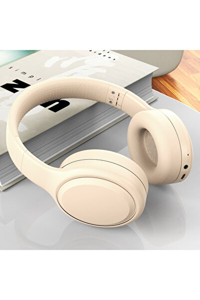 choice2 Beige Bluetooth 5.3 Headphones 3.5mm Wired Headsets Over Ear Gaming E...
