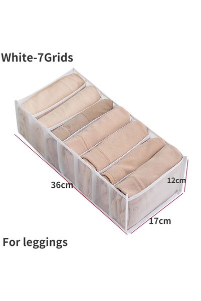 Choice White 7 Grid G576B 24 Lattice Non Woven Socks Briefs Underwear Storage...