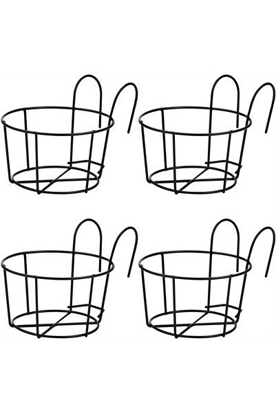 Choice1 Black-4PCS 1-4pcs Stylish Round Metal Hanging Planters - Perfect for ...