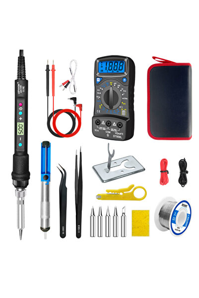 Choice مجموعة لحام مكواة لحام 936H SET3 LF 80 وات بمقبس أمريكي 110 فولت، مع م...